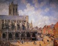 the church of st jacques in dieppe morning sun 1901 Camille Pissarro